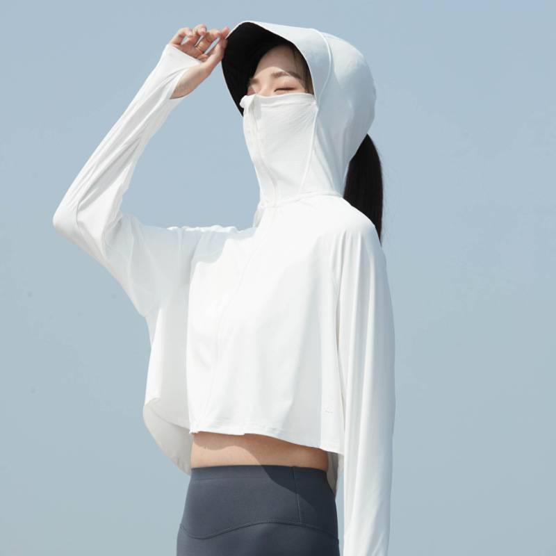 新款黑膠帽簷防曬衣女士防紫外線防曬服衫